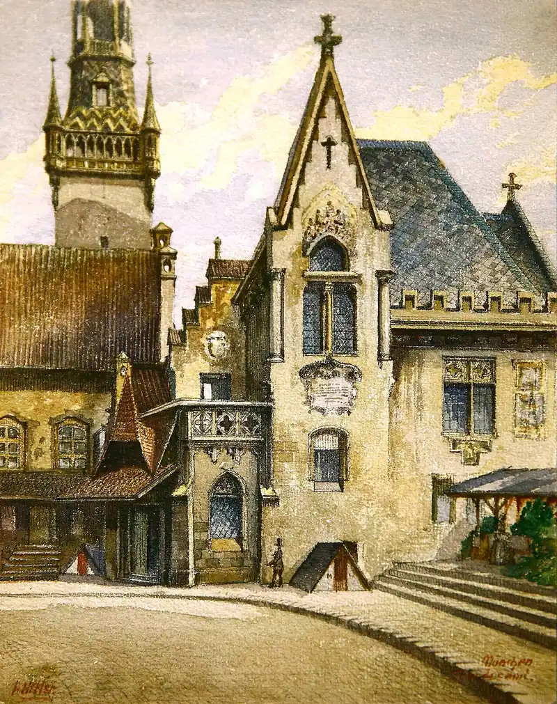 Акварель Гитлера «ЗАГС Мюнхена». 1910