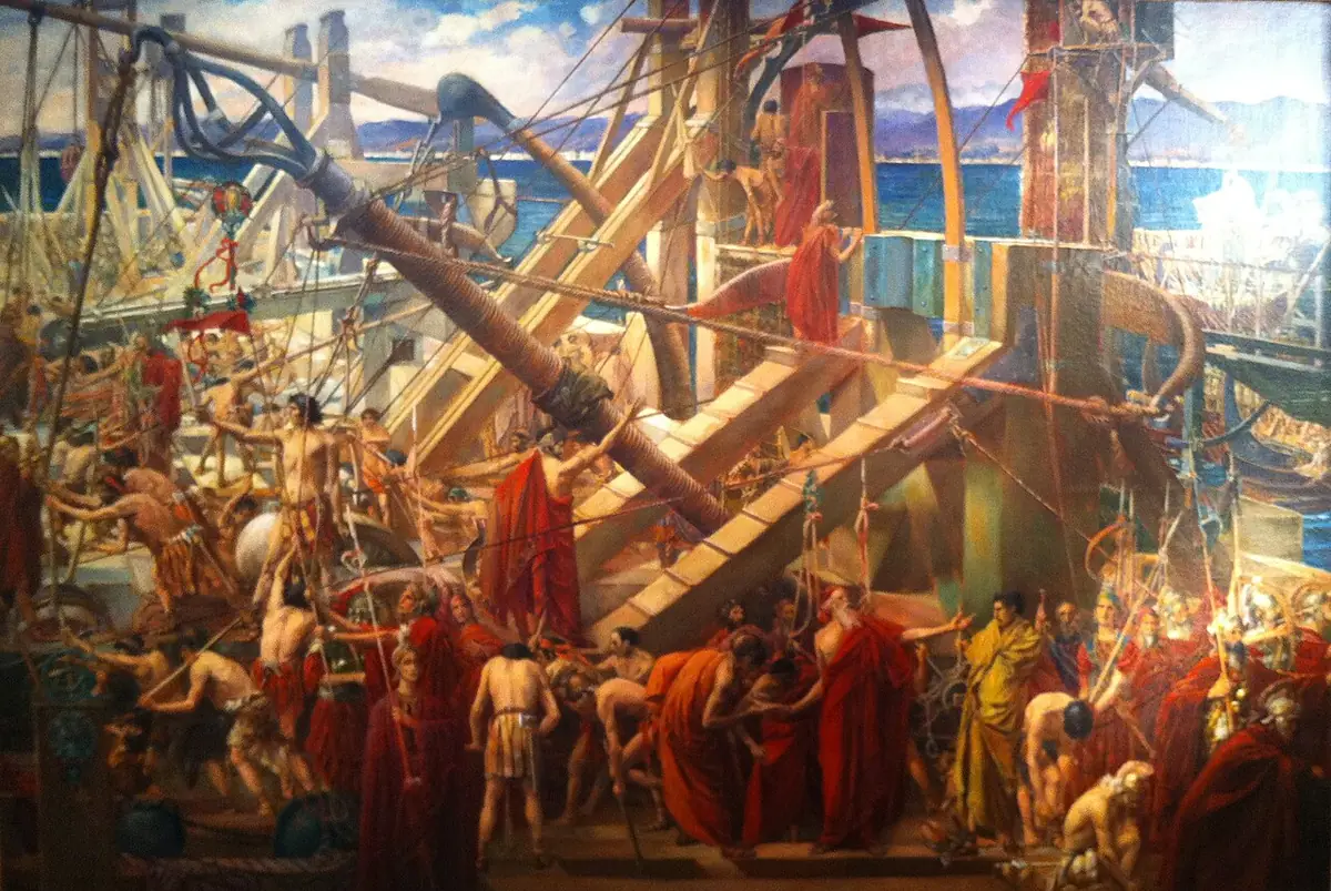 «Архимед руководит обороной Сиракуз». Томас Ральф Спенс, 1895 год