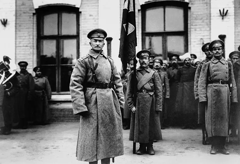 Генерал А. А. Брусилов на станции Ровно, октябрь 1915 года