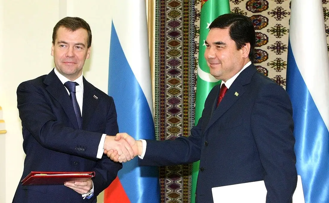 Дмитрий Медведев и Президент Туркменистана Гурбангулы Бердымухамедов