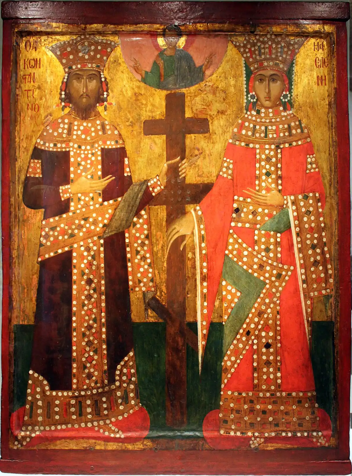 Икона «Император Константин и императрица Елена с Истинным Крестом», 1478 год
