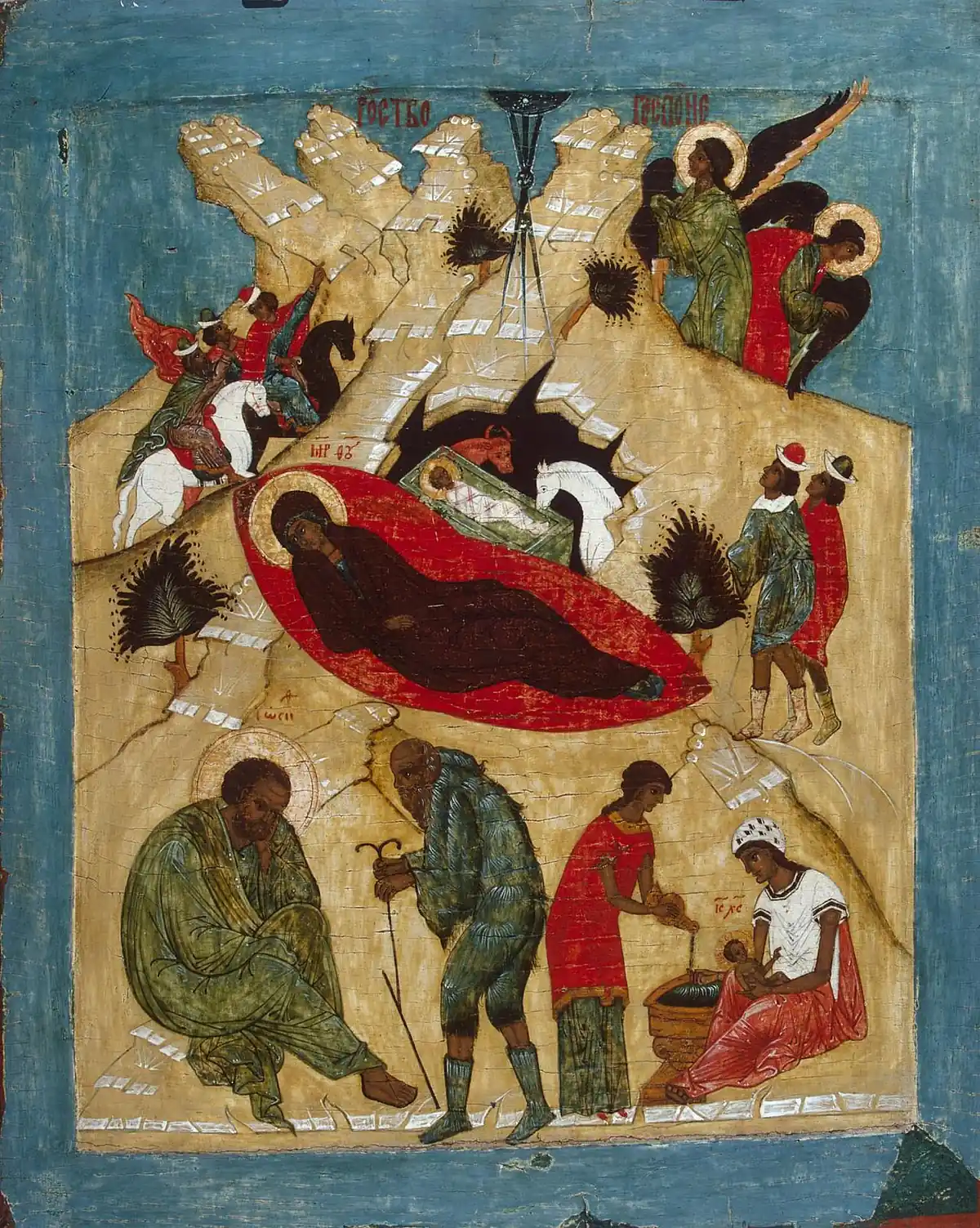 Икона «Рождество Христово», Новгород, XVI век