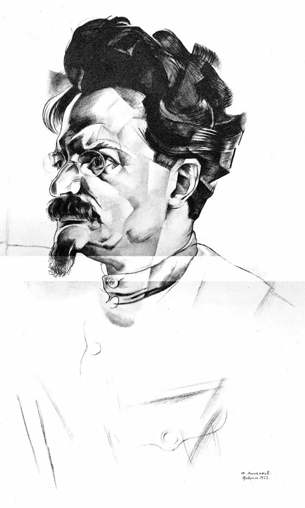 Портрет Троцкого, нарисованный Юрием Анненковым в 1922 году