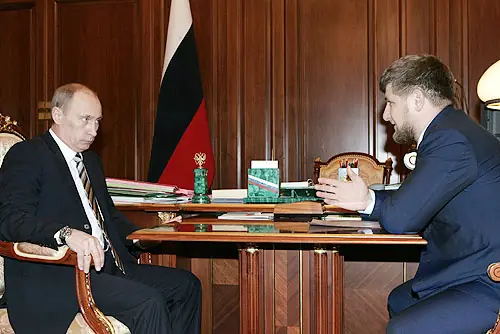 Владимир Путин и Рамзан Кадыров, 14 февраля 2008 года