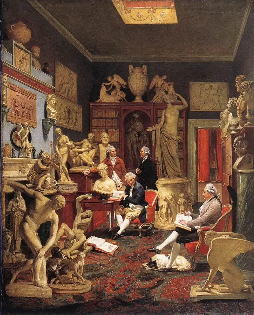 Чарльз Таунли в своей скульптурной галерее, Иоганн Цоффани, 1782 год